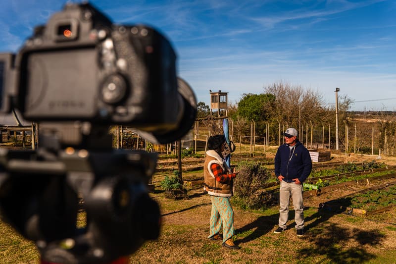 Hugo Soca y entrevistadora