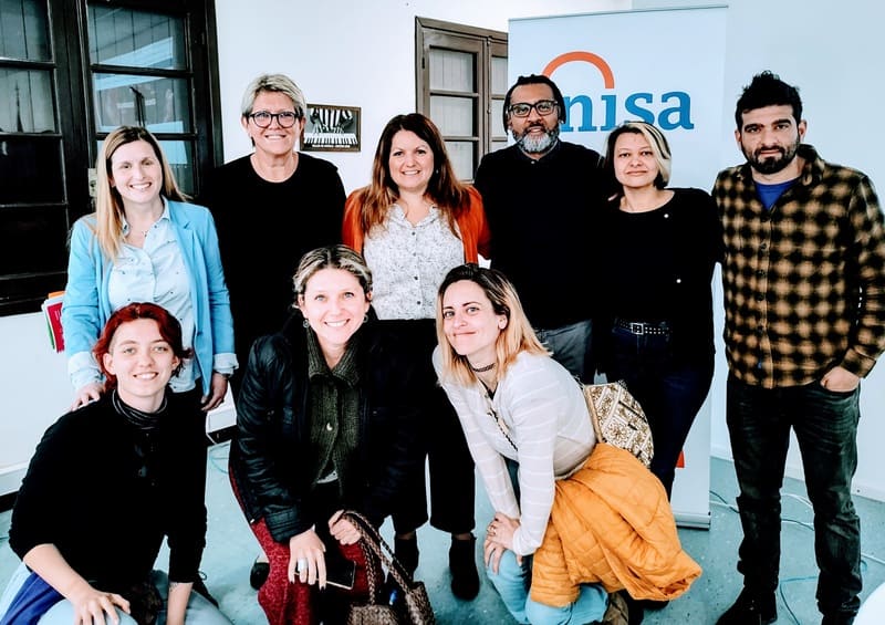 Lic. Abracinskas, directora Venosa, Lic. Ramos, Macri, Prereira